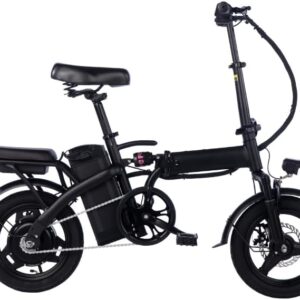 14-inch Folding Electric Bicycle, 330 Pound Load-bearing Capacity, 20 Mph, 18-28mile Range, 48V Lithium Battery, Front Headlight & Disc Brake, Alloy Steel Frame, City Commuting, Sturdy Structure,