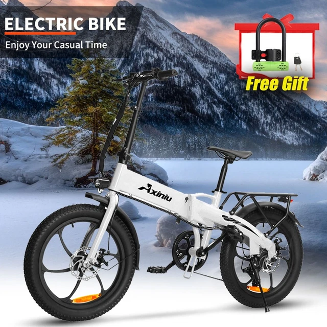 AXINIU E-bikes Bike for Adults 20″ Bicycle Electric 850W Foldable Blue Kids Gift