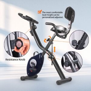 leikefitness X Bike Magnetic Upright Bicycle with Heart Rate & LCD Monitor